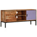 Tv Cabinet Honey Brown and Grey 110x30x50 Cm Solid Wood