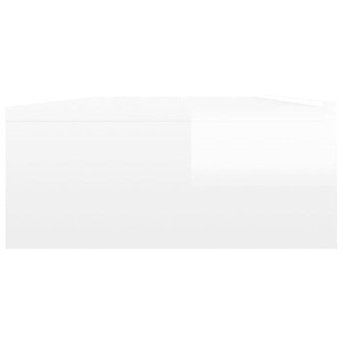 Tv Cabinet with Led Lights High Gloss White 120x35x15.5 Cm