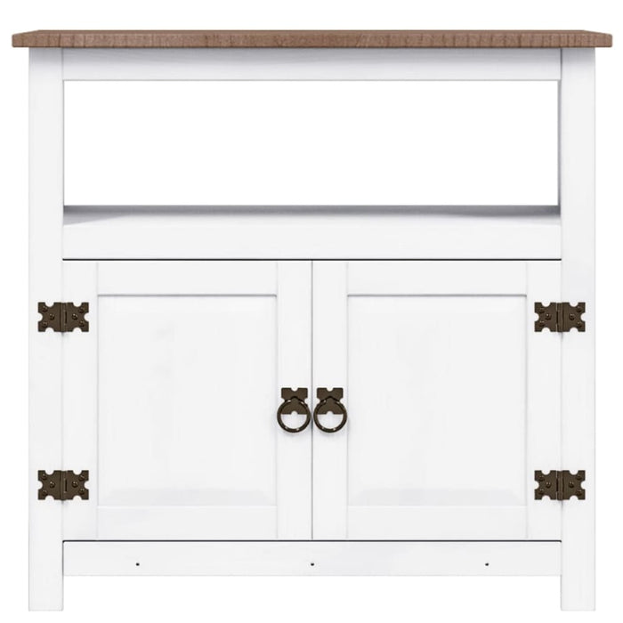 Tv Cabinet Mexican Pine Corona Range White 80x43x78 Cm