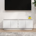 Tv Cabinet White 110x34x40 Cm Solid Wood Pine Notnpb