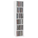 Cd Cabinet White 21x20x88 Cm Engineered Wood Nbbtpo