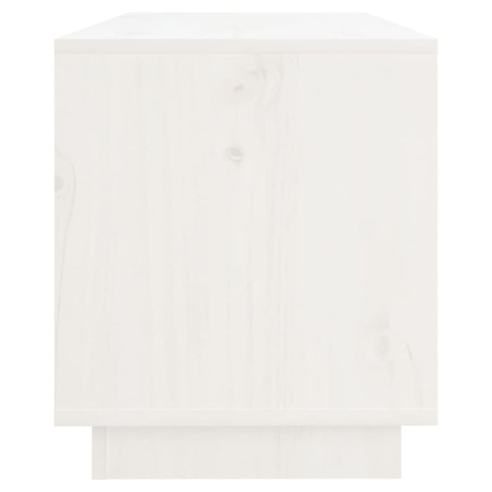Tv Cabinet White 74x34x40 Cm Solid Wood Pine Notnab