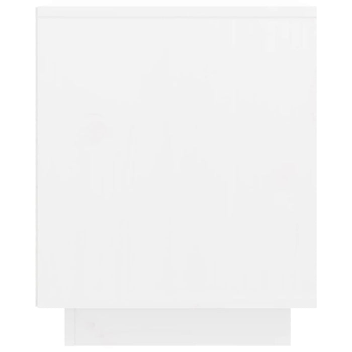 Tv Cabinet White 74x35x44 Cm Solid Wood Pine Noattp