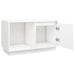 Tv Cabinet White 74x35x44 Cm Solid Wood Pine Noattp