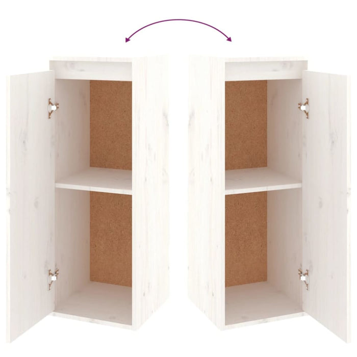 Tv Cabinets 4 Pcs White Solid Wood Pine Tobbonb