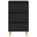 Bed Cabinets with Solid Wood Legs 2 Pcs Black 40x35x69 Cm