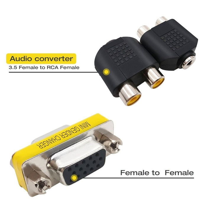 Vga Cable For Dreamcast Console High Definition 3.5mm To 2