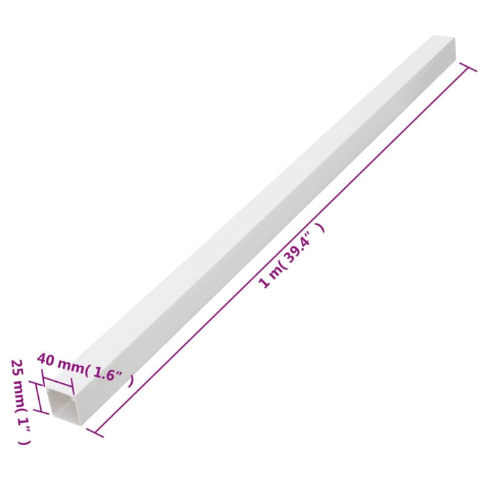 Cable Trunking 40x25 Mm 10 m Pvc Oppkol