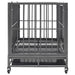Dog Cage with Wheels Steel Oioako
