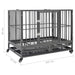 Dog Cage with Wheels Steel Oioakx