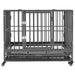 Dog Cage with Wheels Steel Oioakx