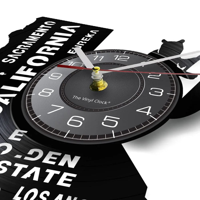 California State Vinyl Record Wall Clock