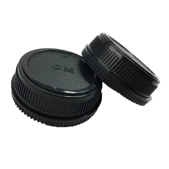 Om Camera Front Body Cap + rear Lens Cap for Olympus Mount
