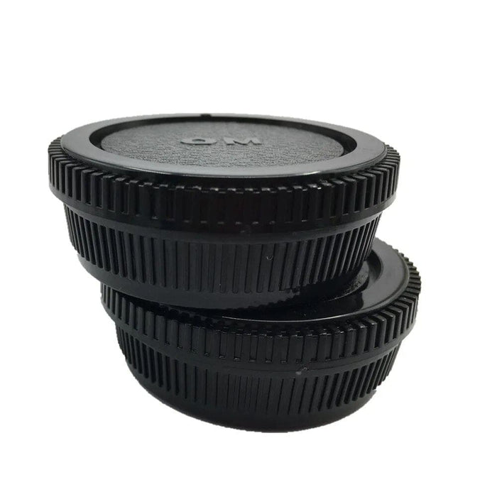 Om Camera Front Body Cap + rear Lens Cap for Olympus Mount