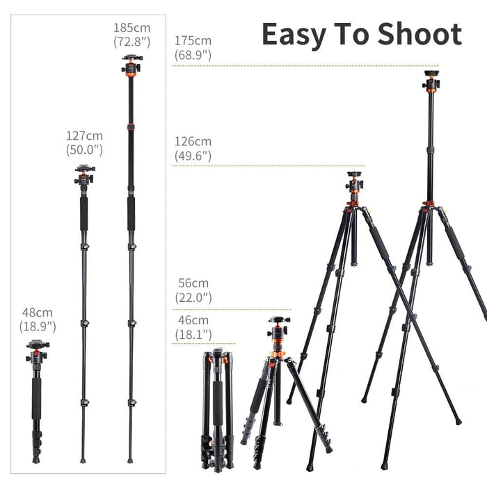 Camera Tripods Aluminum Travel Vlog Dslr Tripod Monopod