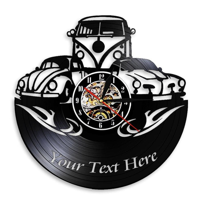 Camper Van Home Decor Led Vinyl Record Wall Clock