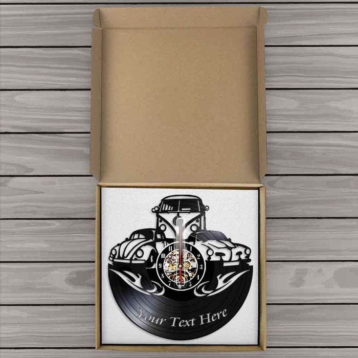 Camper Van Home Decor Led Vinyl Record Wall Clock