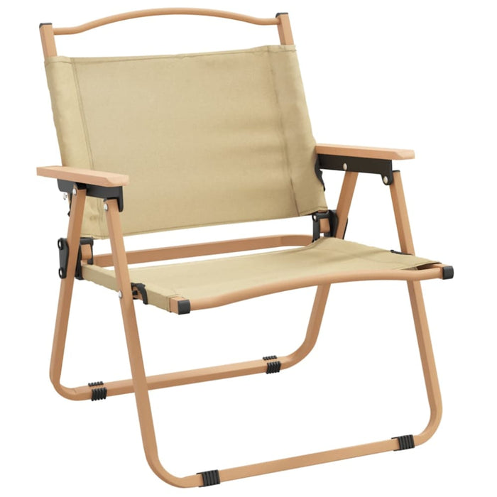 Camping Chairs 2 Pcs Beige 54x43x59 Cm Oxford Fabric Tokano