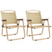 Camping Chairs 2 Pcs Beige 54x55x78 Cm Oxford Fabric Tokana