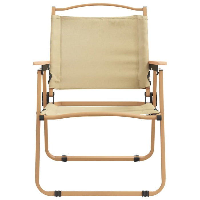 Camping Chairs 2 Pcs Beige 54x55x78 Cm Oxford Fabric Tokana