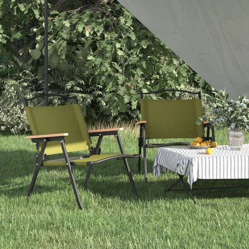 Camping Chairs 2 Pcs Green 54x43x59 Cm Oxford Fabric Tokant