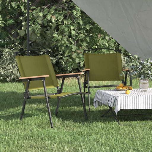 Camping Chairs 2 Pcs Green 54x55x78 Cm Oxford Fabric Tokanl
