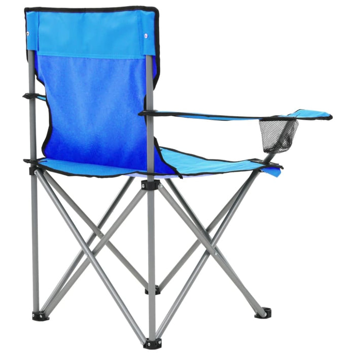 Camping Table and Chair Set 3 Pieces Blue Aatnl