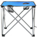 Camping Table and Chair Set 3 Pieces Blue Aatnl