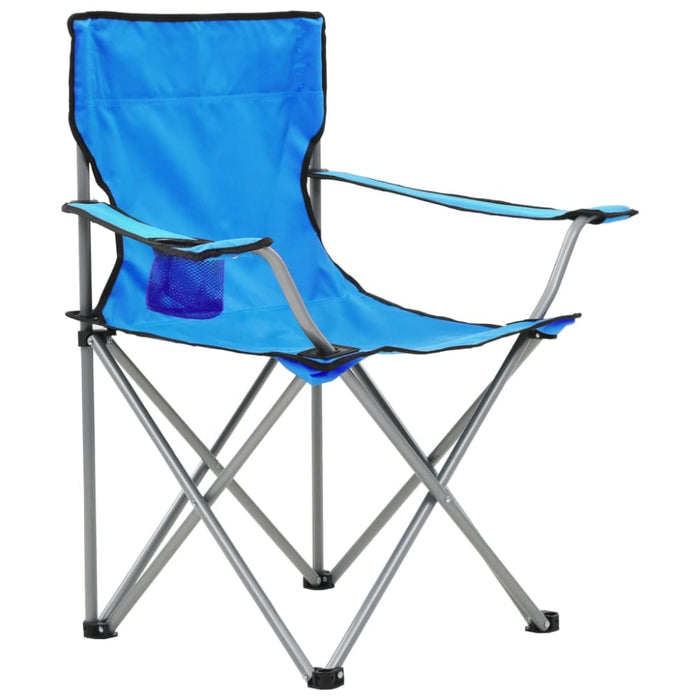 Camping Table and Chair Set 3 Pieces Blue Aatnl
