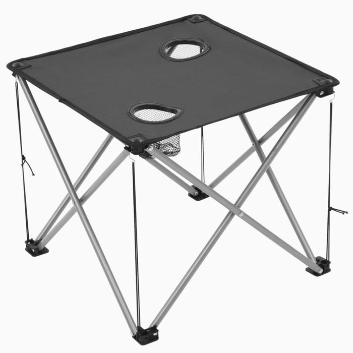 Camping Table and Chair Set 3 Pieces Grey Aatna
