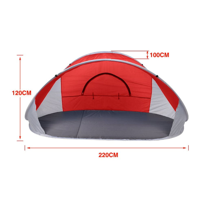 Pop Up Red Camping Tent Beach Portable Hiking Sun Shade
