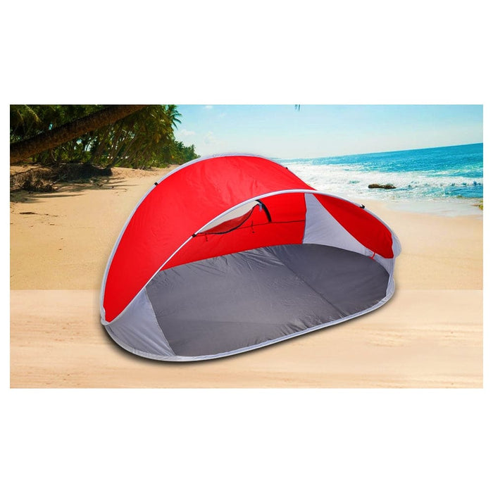 Pop Up Red Camping Tent Beach Portable Hiking Sun Shade