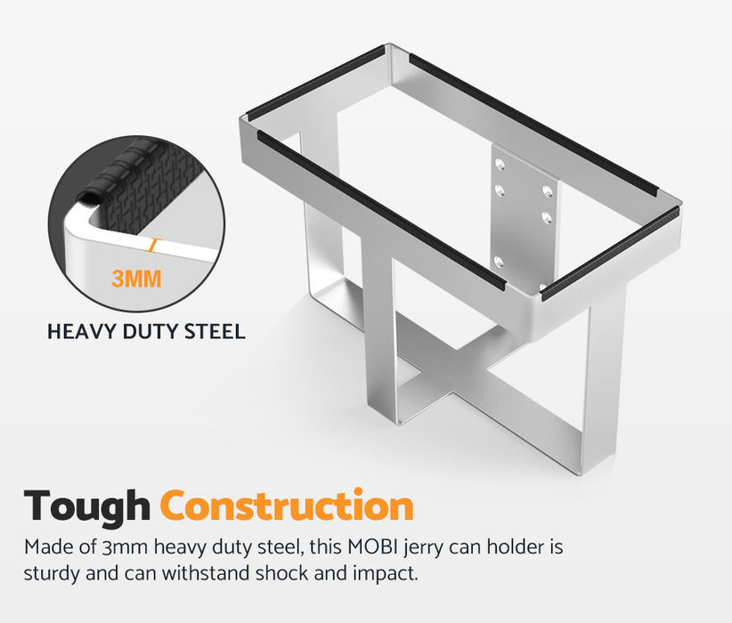 20L Jerry Can Holder Galvanized Steel 4X4 Camper Trailer Caravan Offroad