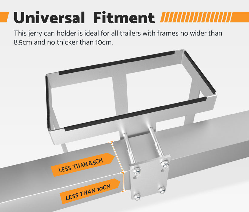 20L Jerry Can Holder Galvanized Steel 4X4 Camper Trailer Caravan Offroad