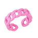 Candy Colour Dripping Oil Finger Rings Minimalist Hollow