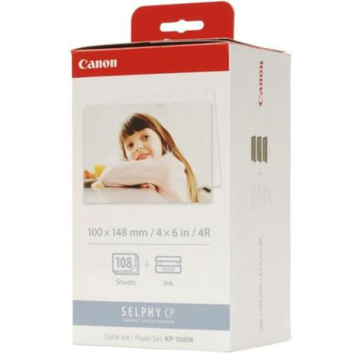 Canon Kp - 108in Selphy 6x4 Photo Paper & Ink Kit - 108