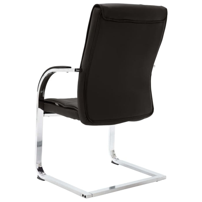 Cantilever Office Chair Black Faux Leather Xnktao