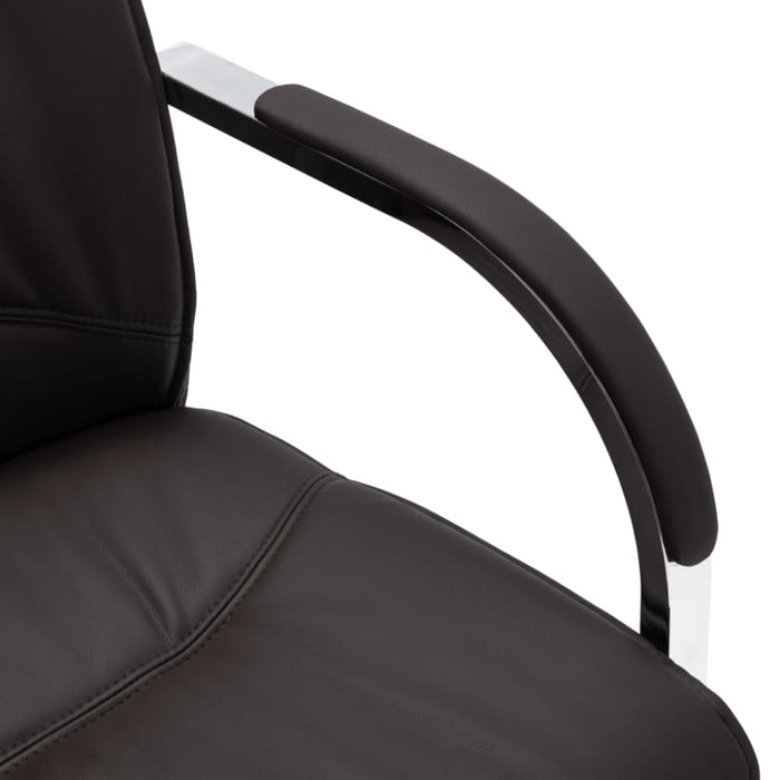 Cantilever Office Chair Black Faux Leather Xnktao