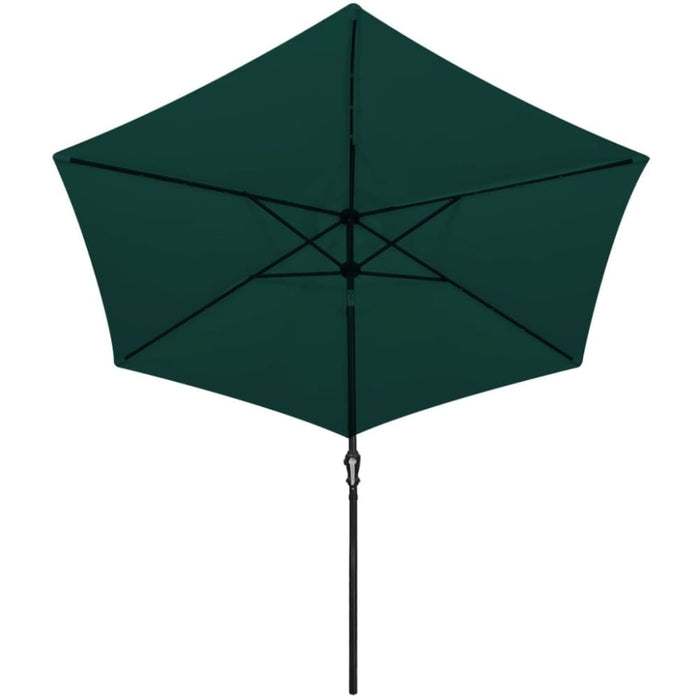 Led Cantilever Umbrella 3 m Green Axxbt