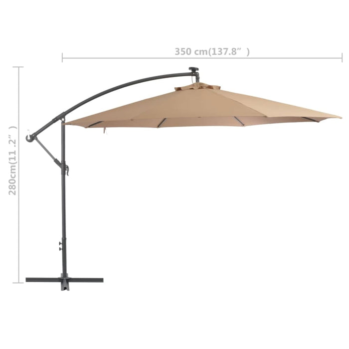 Cantilever Umbrella With Aluminium Pole 350 Cm Taupe Aapbl