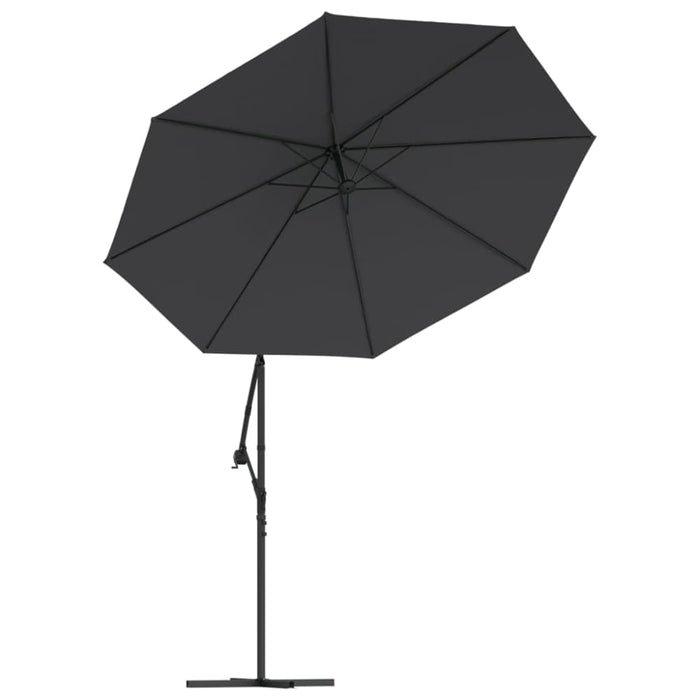 Cantilever Umbrella With Led Lights And Steel Pole 300 Cm