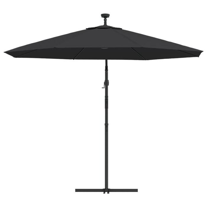 Cantilever Umbrella With Led Lights And Steel Pole 300 Cm