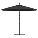 Cantilever Umbrella With Led Lights And Steel Pole 300 Cm