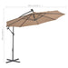 Cantilever Umbrella With Led Lights And Steel Pole 300 Cm