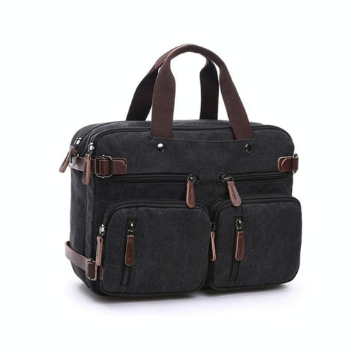 Canvas Three Purpose Business Briefcase Computer Bag