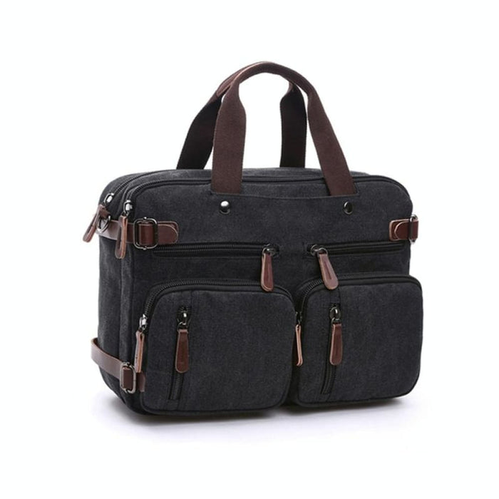 Canvas Three Purpose Business Briefcase Computer Bag