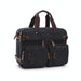 Canvas Three Purpose Business Briefcase Computer Bag