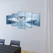 Canvas Wall Print Set Swan 200 x 100 Cm Xaoplk