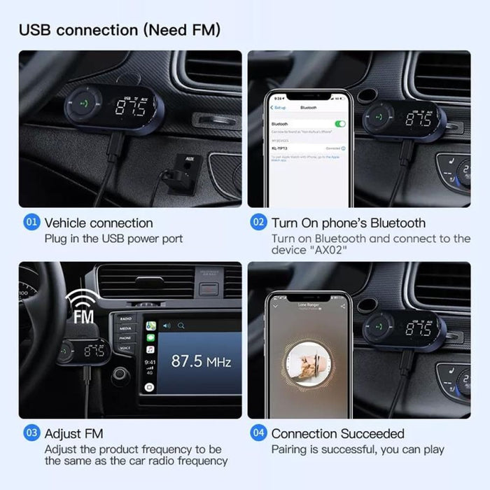 Car Bluetooth 5.2 Audio Receiver Support Wireless Calling