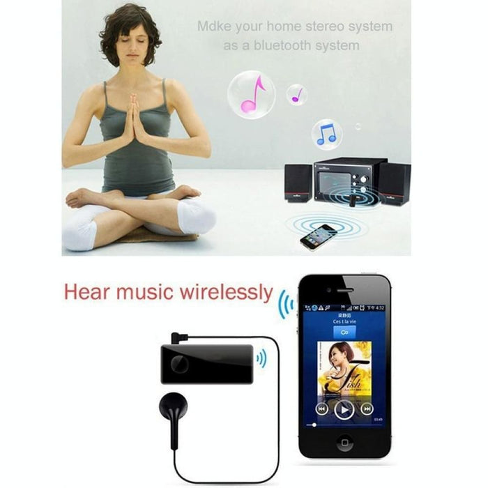 Car Bluetooth Handsfree Music Mic Receiver For Iphone